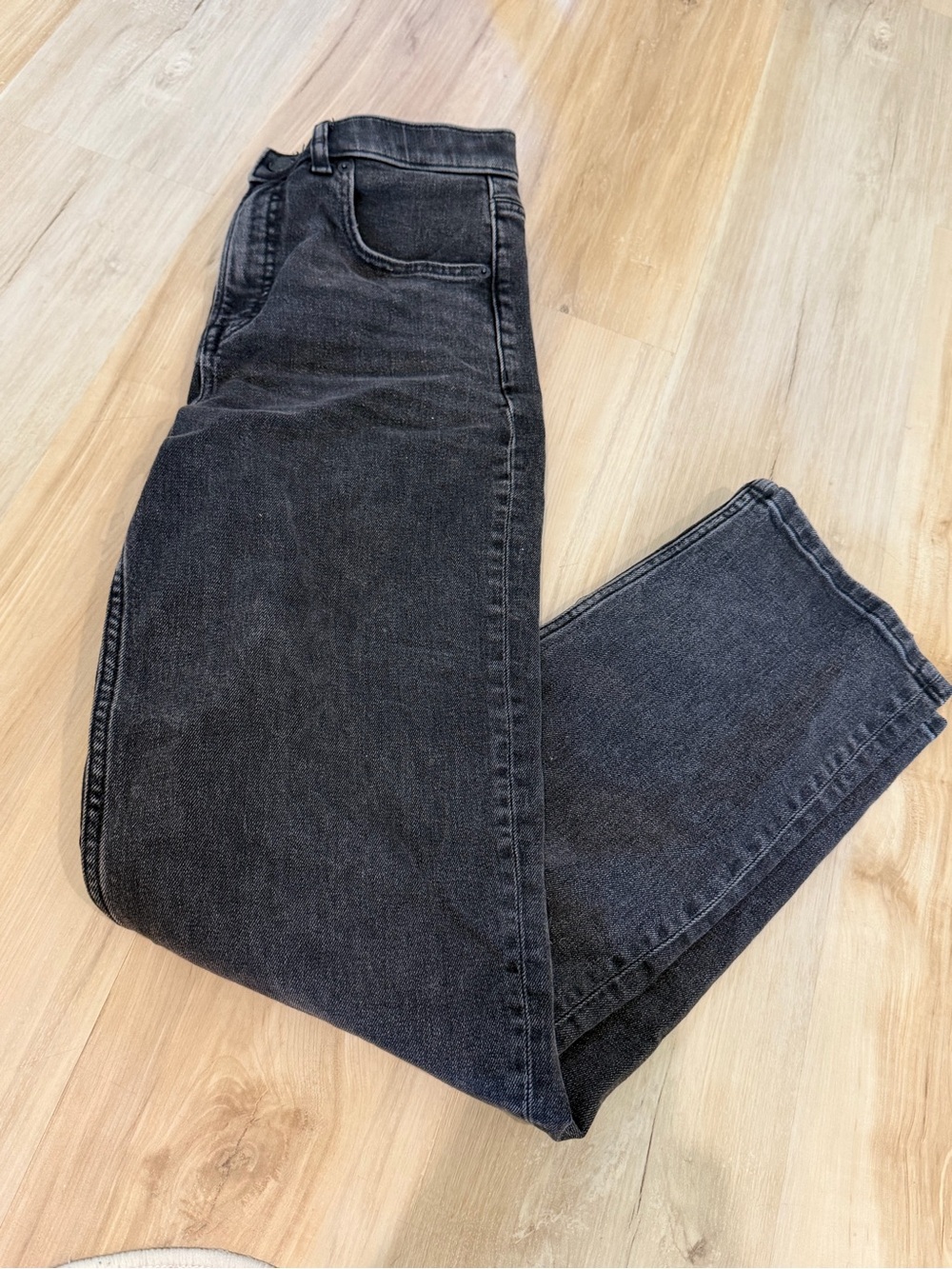 SPANX Women's Straight Leg Black Denim Jeans